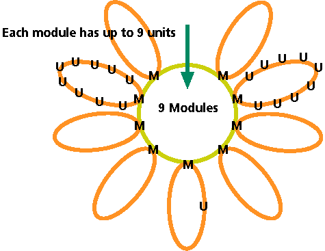 each module has units
