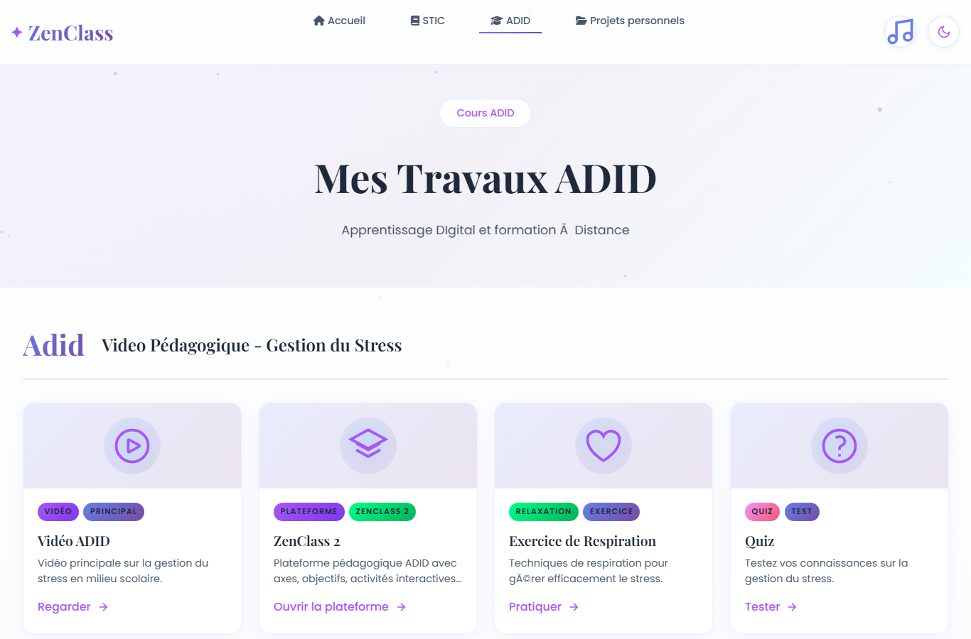 Prévisualisation du projet ADID