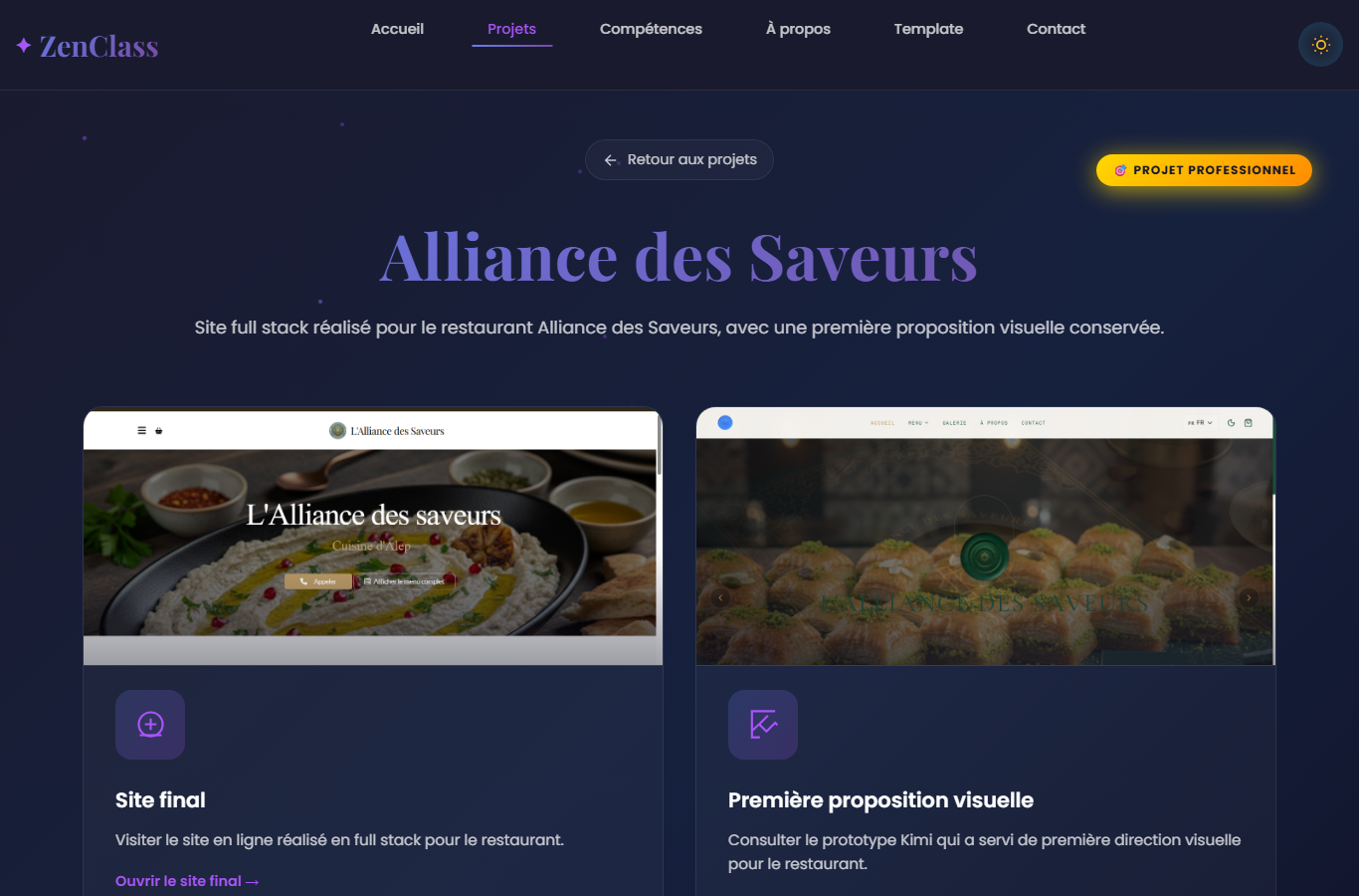 Prévisualisation du projet Alliance des Saveurs